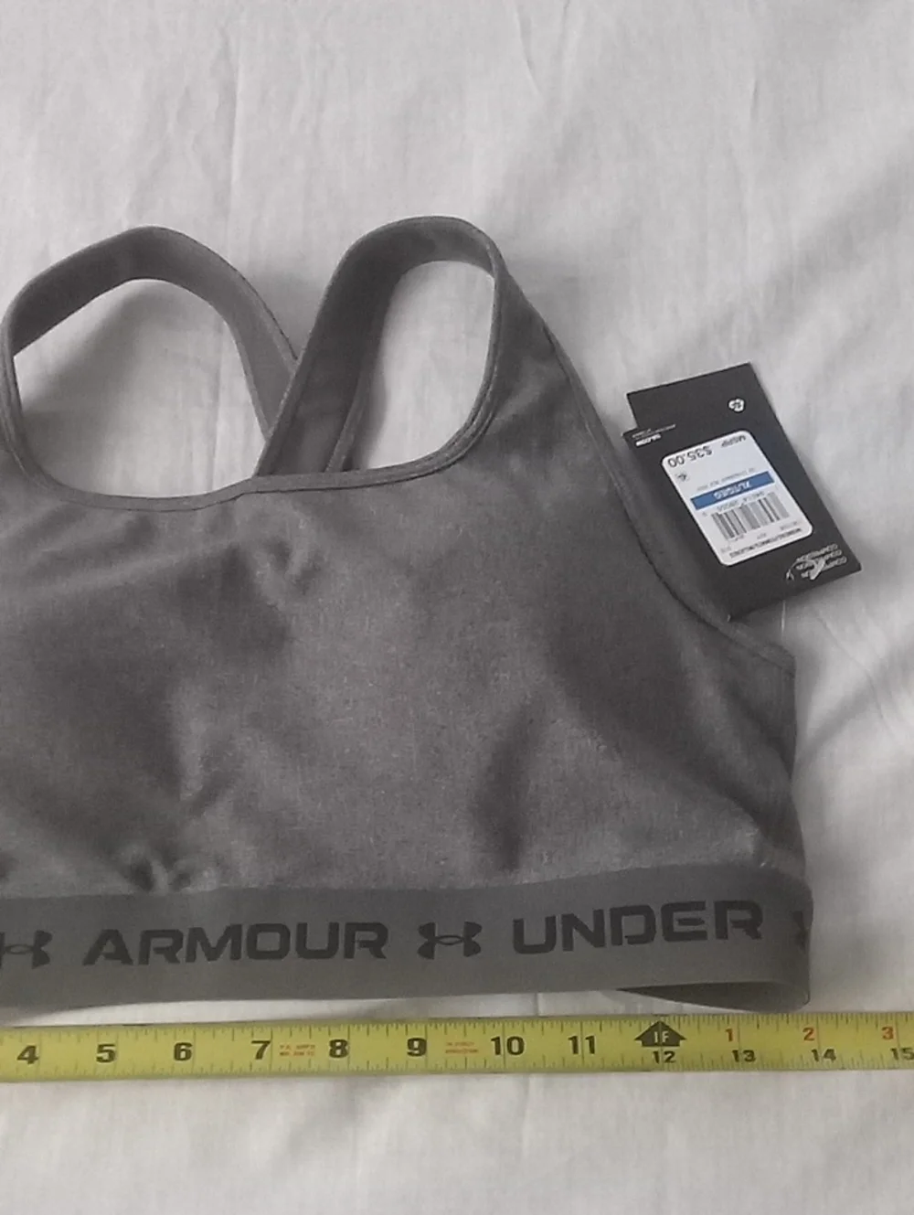 Under Armour Compression Charcoal Racerback Sports Bra